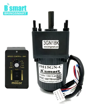 Bringsmart 3M15GN-C Single-phase 220V AC 15W Geared Motors Induction Small Machine+Speed Controller Positive Negative AC Motor
Bringsmart 3M15GN-C Single-phase 220V AC 15W Geared Motors Induction Small Machine+Speed Controller Positive Negative AC Motor