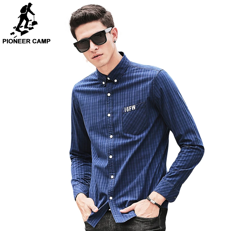 Pioneer Camp plaid Shirt Men Long Sleeve New brand clothing Top quality slim fit designer business fashion Male Shirt 677179 
Pioneer Camp plaid Shirt Men Long Sleeve New brand clothing Top quality slim fit designer business fashion Male Shirt 677179
