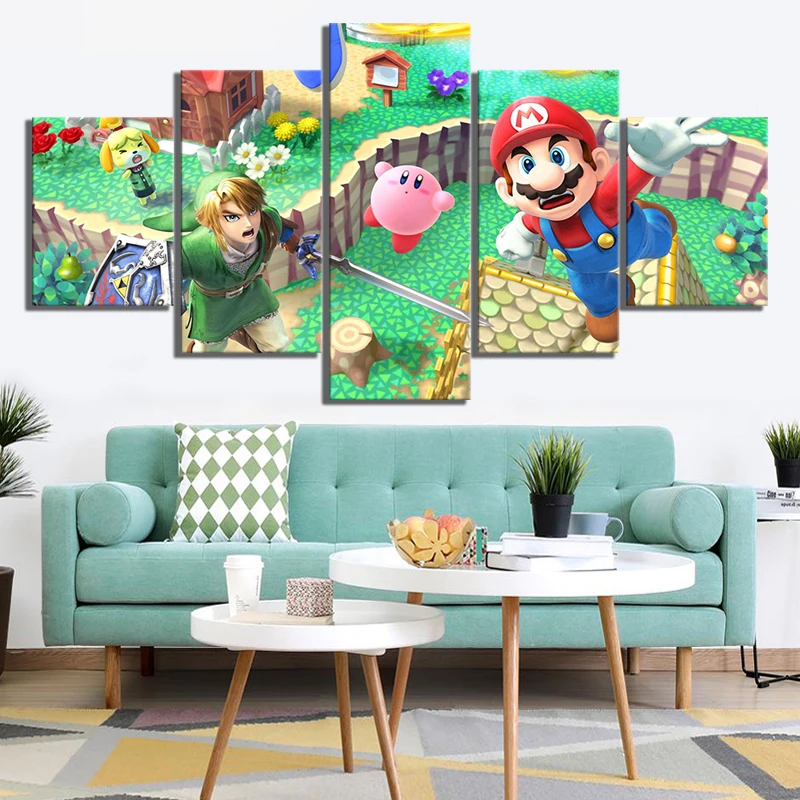 5 Piece FTG Game Super Smash Bros Poster Link and Mario Cartoon Pictures Wall Paintings for Home Decor
5 Piece FTG Game Super Smash Bros Poster Link and Mario Cartoon Pictures Wall Paintings for Home Decor