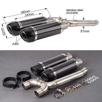 For Yamaha FZ6 FZ6N FZ6S Exhaust Pipe 51 mm Motorcycle Exhaust Muffler Pipe Mid Link Elbow Modified Tail Escape with DB Killer
For Yamaha FZ6 FZ6N FZ6S Exhaust Pipe 51 mm Motorcycle Exhaust Muffler Pipe Mid Link Elbow Modified Tail Escape with DB Killer