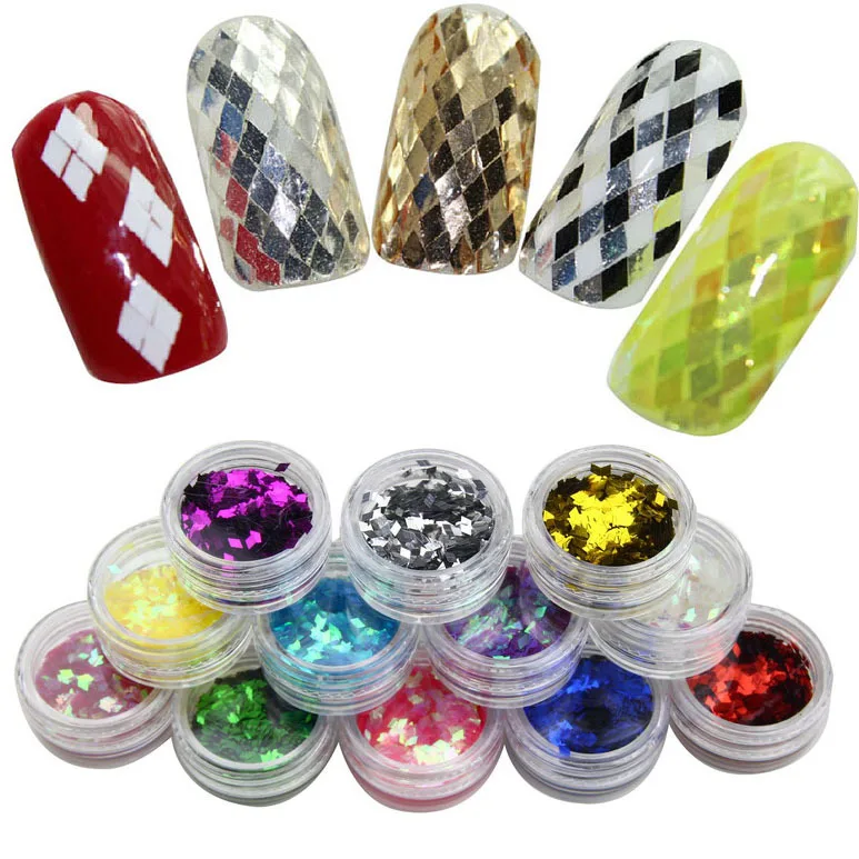 ELESSICAL 12 Colors Nail Art Decorations Rhombus Design Paillette Thin Nails Glitter 3D Manicure Slice Powder Set Finger WY217
ELESSICAL 12 Colors Nail Art Decorations Rhombus Design Paillette Thin Nails Glitter 3D Manicure Slice Powder Set Finger WY217