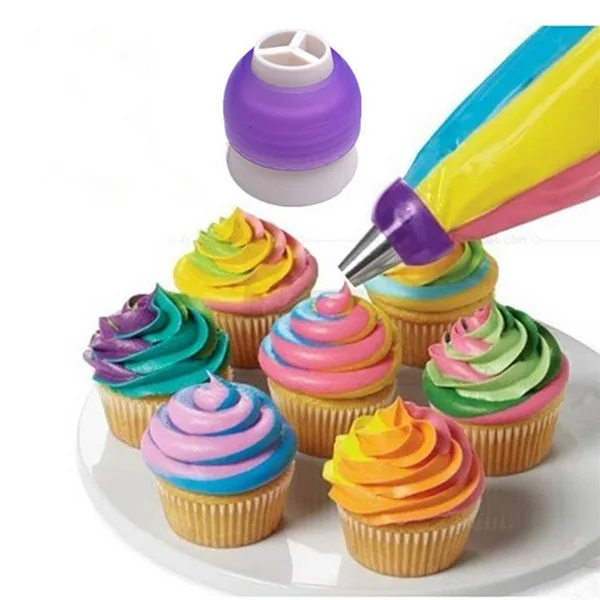 Icing Piping Bag Nozzle Converter Tri-color Cream Coupler Cake Decorating Tools For Cupcake Fondant Cookie 3 Hole 3 Color fk
Icing Piping Bag Nozzle Converter Tri-color Cream Coupler Cake Decorating Tools For Cupcake Fondant Cookie 3 Hole 3 Color fk