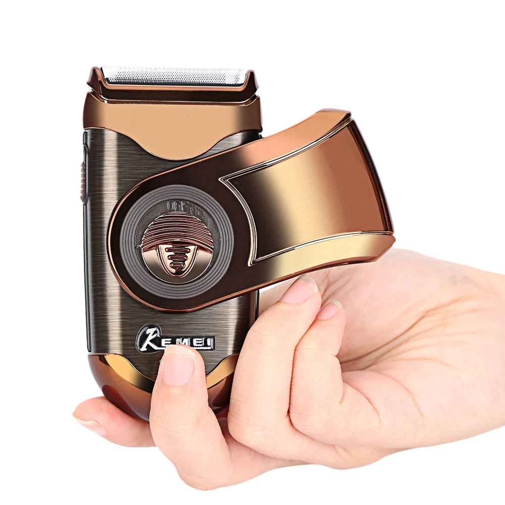 

Kemi Men's Electric Shavers Razors Portable Electric Rechargeable Reciprocating Shaver Travel Use Safe Razor for Men