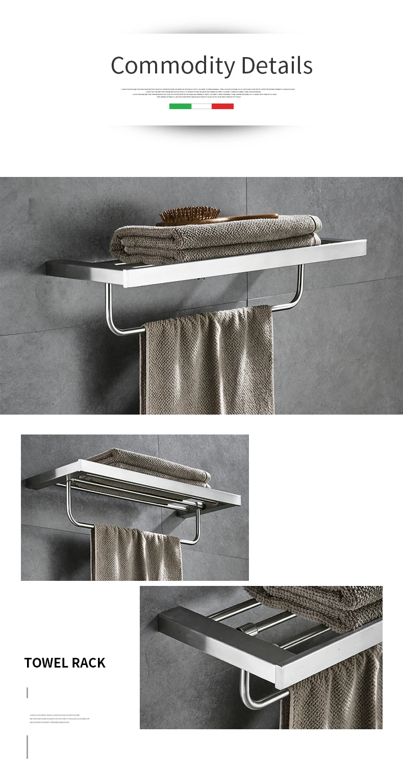 Description Picture 4 of item304 stainless steel Bathroom Sets European Modern Toilet Paper Holder Towel Ring Cup Holder Bathroom Hardware Fitting 610000SN