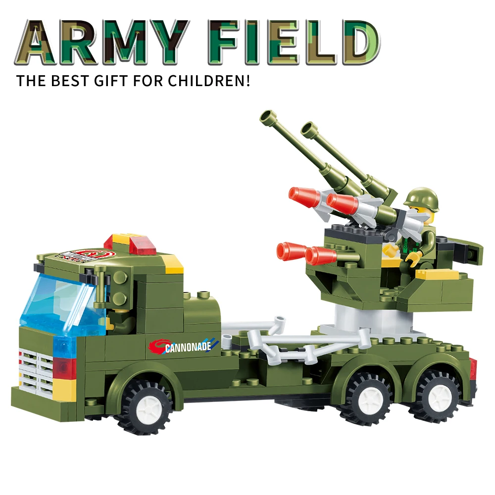 186Pcs Enlighten Blocks Army Field Military Building Blocks Series Educational Toy Set for Children
186Pcs Enlighten Blocks Army Field Military Building Blocks Series Educational Toy Set for Children