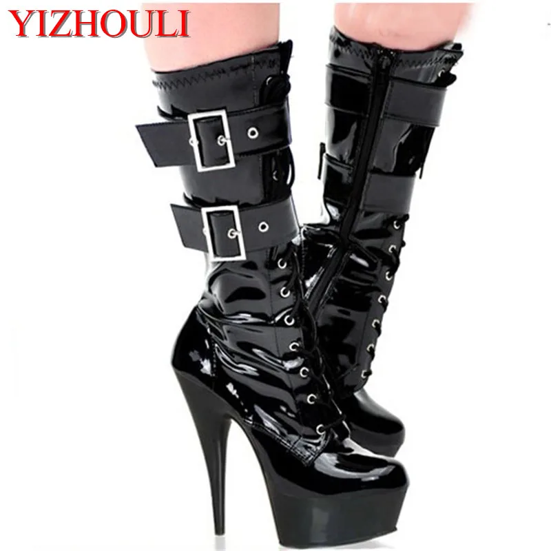 15cm sexy ladies Fashion buckle PU leather knee high boots winter 6 inch platform high heel boots for women Fetish Dance Shoes
15cm sexy ladies Fashion buckle PU leather knee high boots winter 6 inch platform high heel boots for women Fetish Dance Shoes