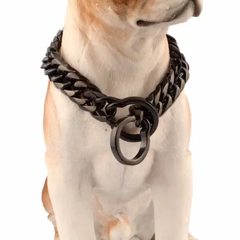 Pet Dogs Control Training Collar 16/18mm Wide Black Color Heavy Stainless Steel Double Curb Link Chain Wholesale Pet Necklace
Pet Dogs Control Training Collar 16/18mm Wide Black Color Heavy Stainless Steel Double Curb Link Chain Wholesale Pet Necklace
