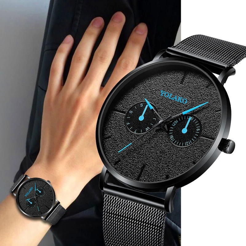 2019 New Watch Blue Pointer Casual Mesh Belt Fashion Quartz Fashion Mens Watch Luxury Male WriststWatch Clock Relogio Masculino
2019 New Watch Blue Pointer Casual Mesh Belt Fashion Quartz Fashion Mens Watch Luxury Male WriststWatch Clock Relogio Masculino