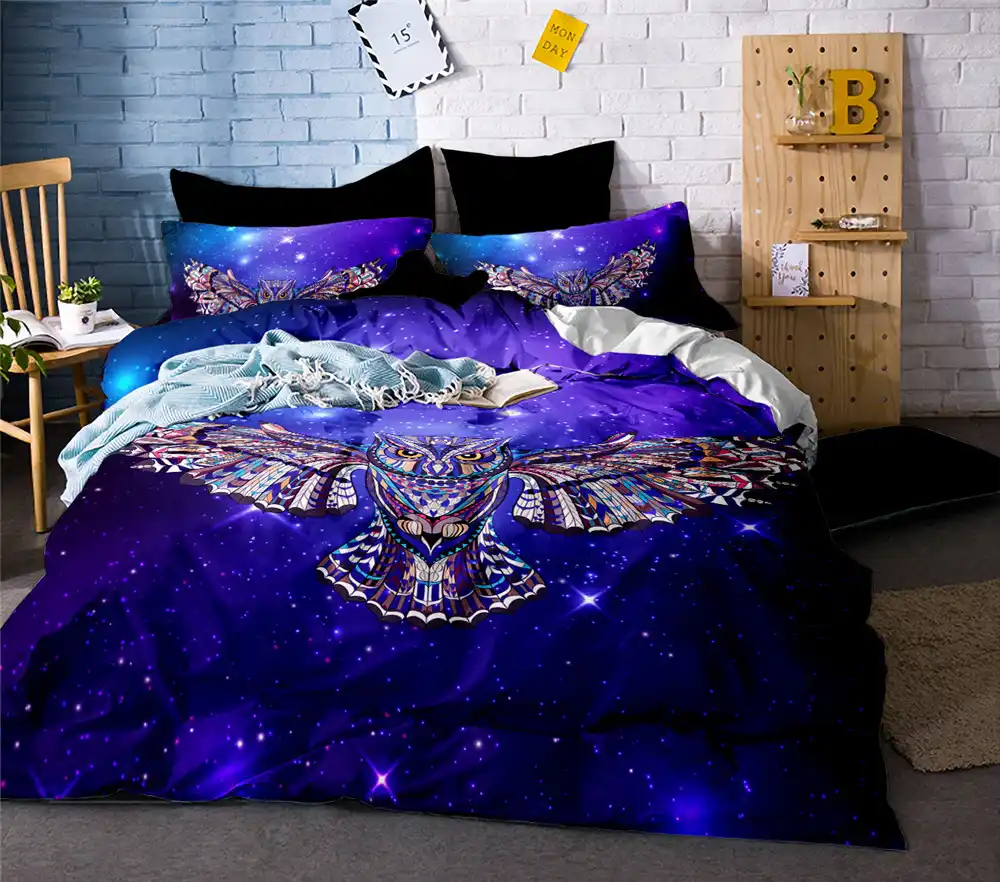 3d Owl Printed Bed Linen Bedding Set 3d Comforter Bed Cover Quilt