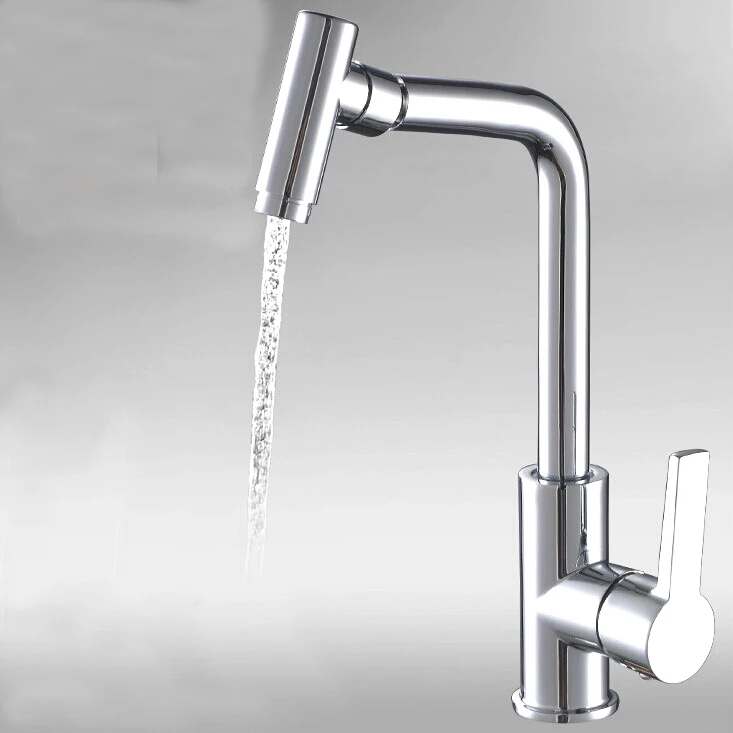 L15087 - Luxury Brass Kitchen Faucet Hot and Cold Water Mixer Deck Mounted Silver Color Sink Tap
L15087 - Luxury Brass Kitchen Faucet Hot and Cold Water Mixer Deck Mounted Silver Color Sink Tap