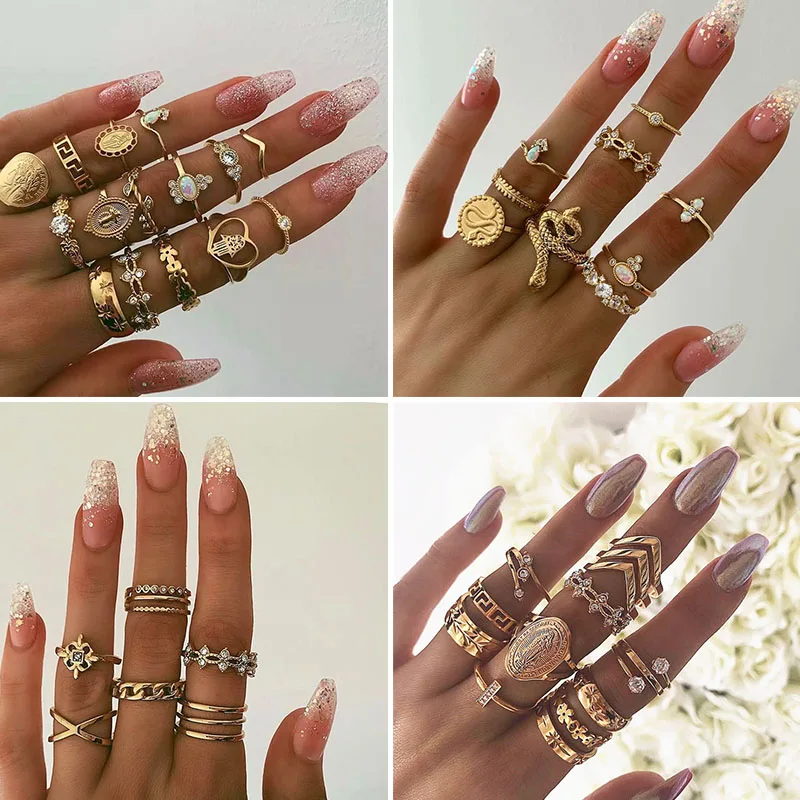 Vintage Gold Crystal Opal Knuckle Ring Set Bohemian Geometric Snake Mary Cross Finger Glamour Female Knuckle Midi Ring Jewelry
Vintage Gold Crystal Opal Knuckle Ring Set Bohemian Geometric Snake Mary Cross Finger Glamour Female Knuckle Midi Ring Jewelry