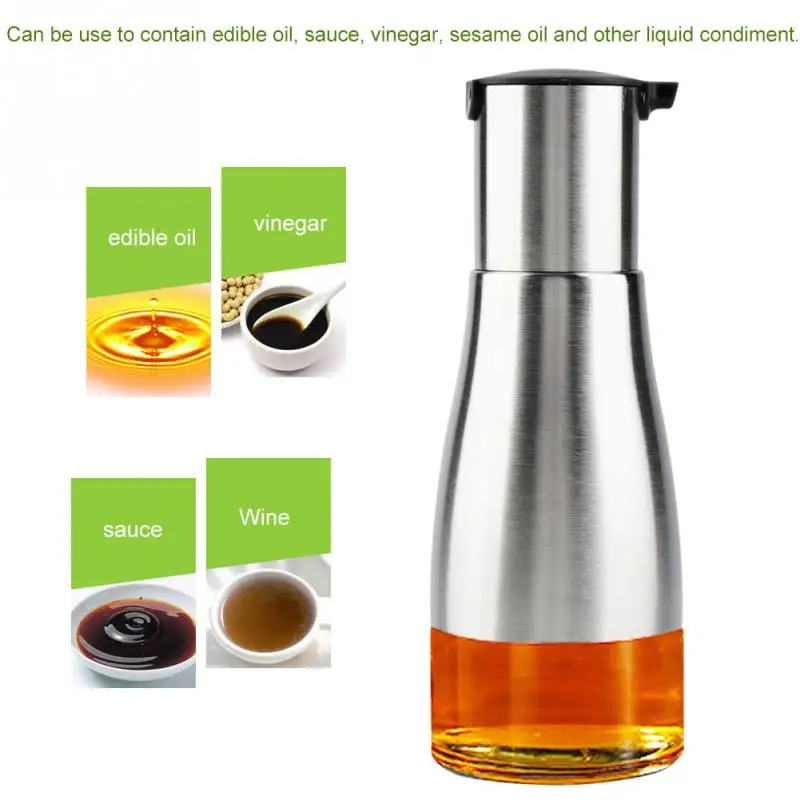 320ML Stainless Steel Vinegar Oil Olive Bottles Dispenser For Kitchen Vinegar Sauce Container Jar Pot Leakproof Gravy Boat
320ML Stainless Steel Vinegar Oil Olive Bottles Dispenser For Kitchen Vinegar Sauce Container Jar Pot Leakproof Gravy Boat
