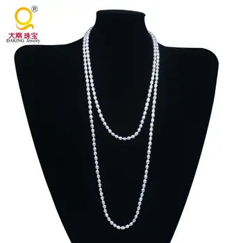 Daking Wholesale price FREE SHIPPING 63" Super long Rice Shape Freshwater Pearl Necklace Bridal jewlry
Daking Wholesale price FREE SHIPPING 63" Super long Rice Shape Freshwater Pearl Necklace Bridal jewlry