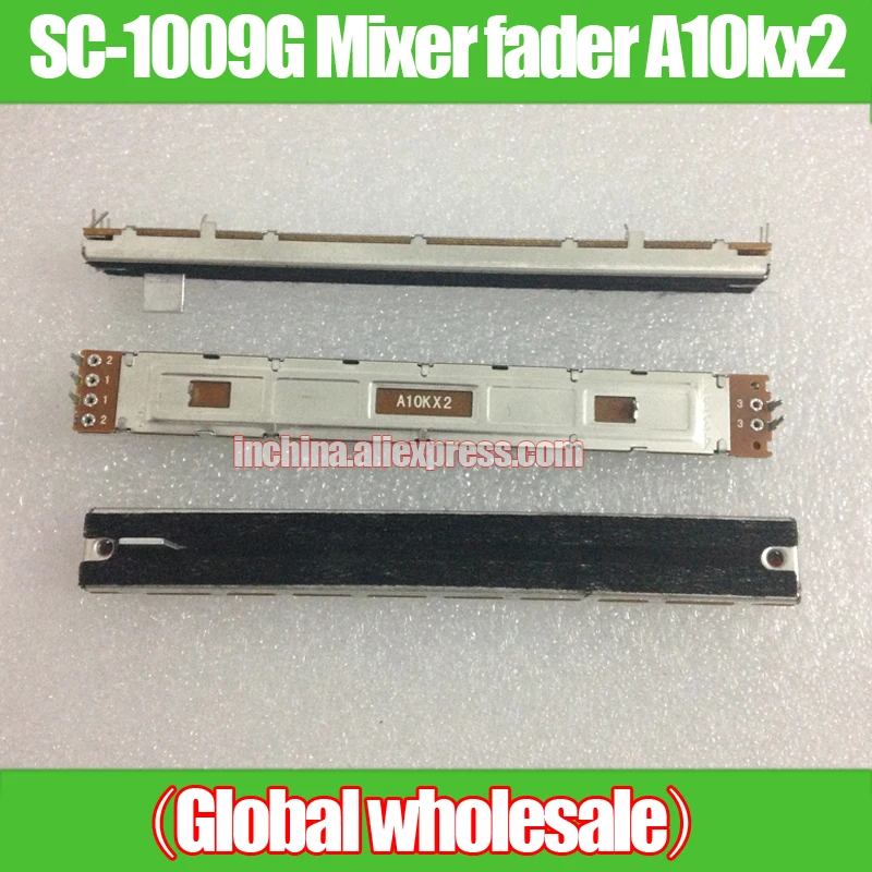 3pcs 128mm SC1009G mixer straight sliding potentiometer A10K / handle length 8MMB / double fader A10Kx2 variable resistors
3pcs 128mm SC1009G mixer straight sliding potentiometer A10K / handle length 8MMB / double fader A10Kx2 variable resistors