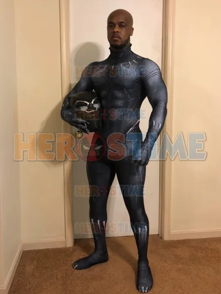 Top Quality Custom Made Black Panther Superhero Cosplay Costumes 3D Printed Halloween Lycra Spandex Zentai Bodysuit
Top Quality Custom Made Black Panther Superhero Cosplay Costumes 3D Printed Halloween Lycra Spandex Zentai Bodysuit