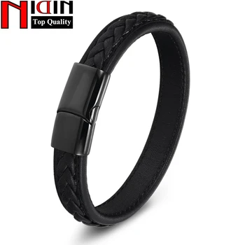 Nidin Men Jewelry Bracelets & Bangles Stainless Steel Genuine Leather Bracelet For Men Rope Charm Bracelets Male
Nidin Men Jewelry Bracelets & Bangles Stainless Steel Genuine Leather Bracelet For Men Rope Charm Bracelets Male