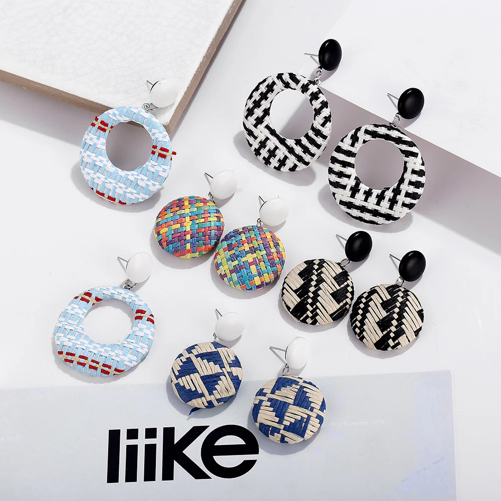 IF YOU Bohemia Rattan Weave Braided Dangle Earring For Women Geometric Round Fashion Drop Earrings Pendientes Jewelry 2019 New
IF YOU Bohemia Rattan Weave Braided Dangle Earring For Women Geometric Round Fashion Drop Earrings Pendientes Jewelry 2019 New
