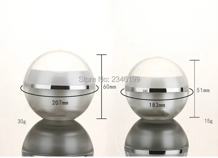 Acrylic Spherical Cream Jar 50g Liquid Foundation Water Bottle Empty Emulsion Pump Essence Bottle 100ml Cosmetic Container (8)