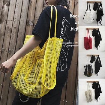 NEW Design Fashion Large Shoulder Shopping Bags Women Fishnet Plus Size Beach Mesh Shopping Bag
NEW Design Fashion Large Shoulder Shopping Bags Women Fishnet Plus Size Beach Mesh Shopping Bag