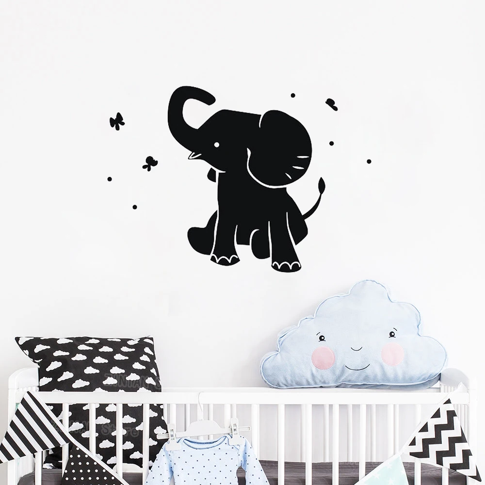Baby Elephant Wall Decal Butterflies Kids Baby Nursery Wall Sticker Home Decoration Vinyl Animal Stickers Mural Cute Decals Z358
Baby Elephant Wall Decal Butterflies Kids Baby Nursery Wall Sticker Home Decoration Vinyl Animal Stickers Mural Cute Decals Z358