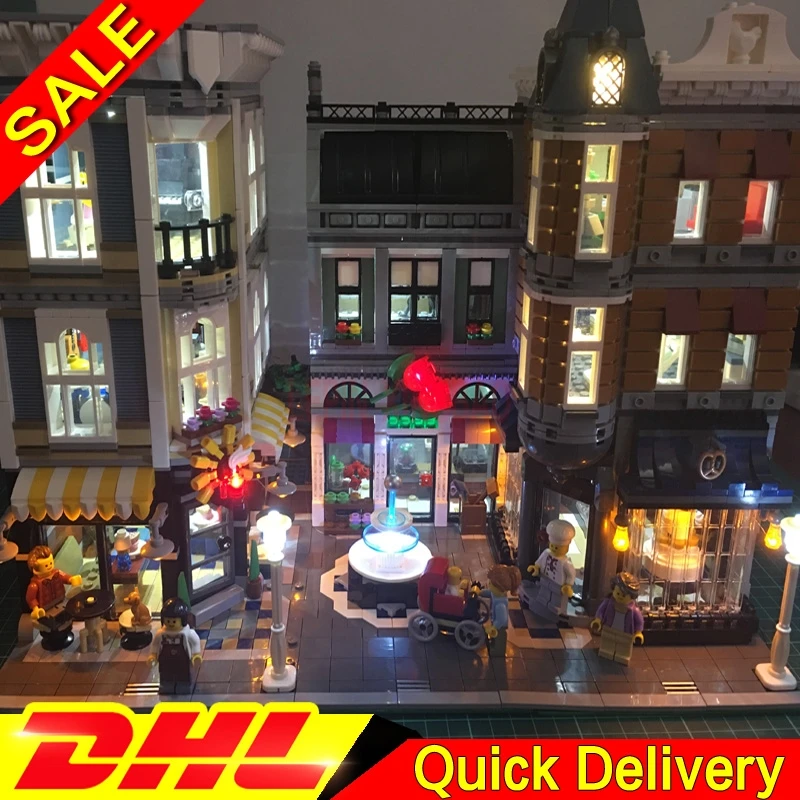 With leleingsD light leleingsing 15019 4002Pcs Assembly 10255 Square Creator City Series Model Building Brick leleings Toys
With leleingsD light leleingsing 15019 4002Pcs Assembly 10255 Square Creator City Series Model Building Brick leleings Toys