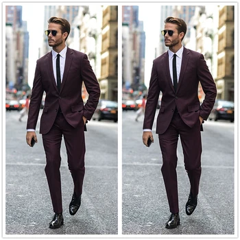 2016 Tailor Made Burgundy Men Suits Wedding Prom Tuxedos Slim Fit Tuxedos Two Button Blazer Morning Suit 2 Pieces Jacket+Pants
2016 Tailor Made Burgundy Men Suits Wedding Prom Tuxedos Slim Fit Tuxedos Two Button Blazer Morning Suit 2 Pieces Jacket+Pants
