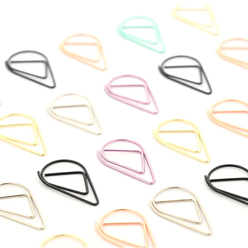 24 PCS/Set Metal Material Drop Shape Paper Clips Gold Silver Color Funny Kawaii Bookmark Office School Stationery Marking Clips
24 PCS/Set Metal Material Drop Shape Paper Clips Gold Silver Color Funny Kawaii Bookmark Office School Stationery Marking Clips