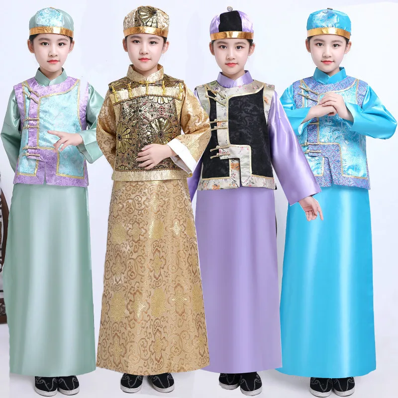 Child Qing Dynasty Beller Cosplay Costume Kids Boy Chinese Traditional Prince Clothing Girl Royal Tang Dynasty Dance Outfit 90
Child Qing Dynasty Beller Cosplay Costume Kids Boy Chinese Traditional Prince Clothing Girl Royal Tang Dynasty Dance Outfit 90