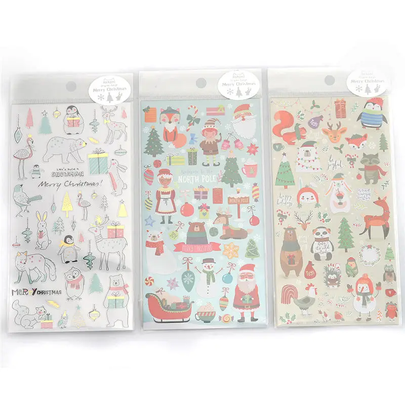 Paper DIY Scrapbook Diary Deco Stickers New Year Christmas Cartoon Animals Pattern At Random 17.5cm(6 7/8") x 9cm(3 4/8") 1 PC
Paper DIY Scrapbook Diary Deco Stickers New Year Christmas Cartoon Animals Pattern At Random 17.5cm(6 7/8") x 9cm(3 4/8") 1 PC