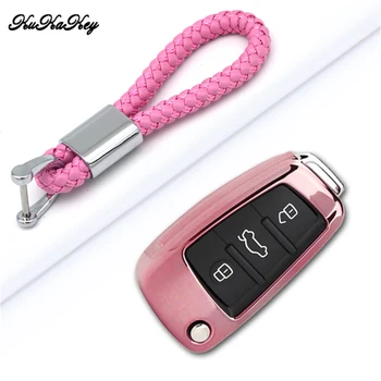 TPU Auto Key Shell Protection Cover Key Case with Hand Woven Rope Keychain For Audi A6 A1 Q3 Q7 TT R8 A3 S3 Key RIng Car Styling
TPU Auto Key Shell Protection Cover Key Case with Hand Woven Rope Keychain For Audi A6 A1 Q3 Q7 TT R8 A3 S3 Key RIng Car Styling