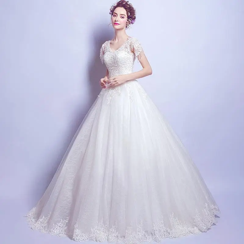 Kseniya Queen Sleeveless Embroidered V-neck Floor-length Backless Ball Gown Cut-out Princess Wedding Dress
Kseniya Queen Sleeveless Embroidered V-neck Floor-length Backless Ball Gown Cut-out Princess Wedding Dress
