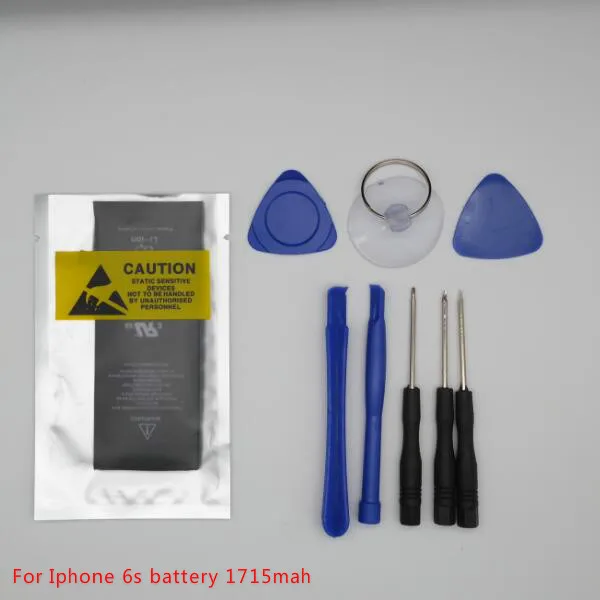 1pcs/lot Li-ion Internal battery Replacement fit for iPhone 6s 1715mah 3.7V li-ion rechargeable battery + With Repair Tools
1pcs/lot Li-ion Internal battery Replacement fit for iPhone 6s 1715mah 3.7V li-ion rechargeable battery + With Repair Tools