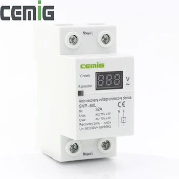 Cemig Self-Recovery Over And Under Voltage Protector Relay With LCD Voltage Monitor Voltmeter Din Rail Installation
Cemig Self-Recovery Over And Under Voltage Protector Relay With LCD Voltage Monitor Voltmeter Din Rail Installation