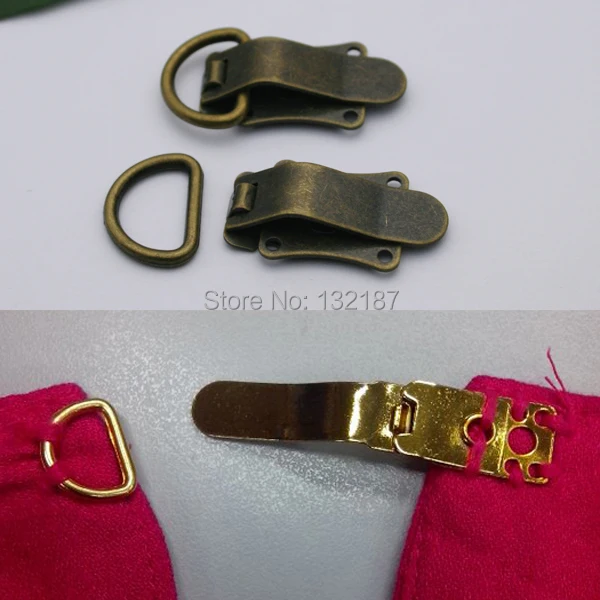 20sets/lot metal brass hook alloy D ring dress open/close and antique brass/bronze color free shipping HE-014 | Дом и сад