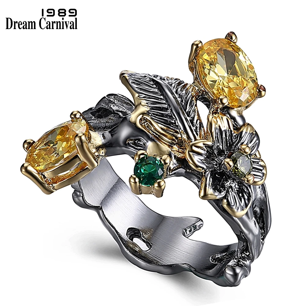 DreamCarnival 1989 Super New Flower Ring for Women Vintage Two Tones Colors Dark Champagne Green Olivine Cubic Zirconia WA11548
DreamCarnival 1989 Super New Flower Ring for Women Vintage Two Tones Colors Dark Champagne Green Olivine Cubic Zirconia WA11548