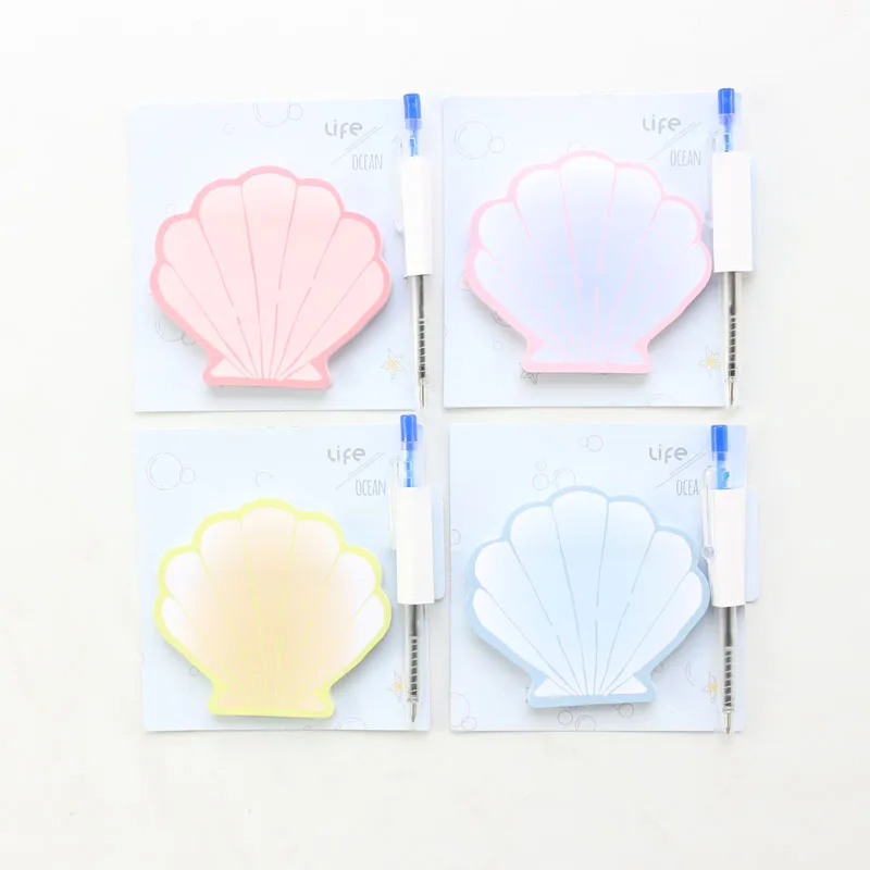 Domikee new kawaii creative shell shape office school sticky notes pad with pen stationery,cute self-adhesive student memo pad
Domikee new kawaii creative shell shape office school sticky notes pad with pen stationery,cute self-adhesive student memo pad