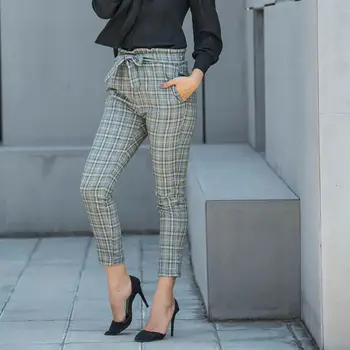 Women Plaid Trousers High Waist Summer Pockets Pants Spring Vintage Casual Streetwear Sashes Trousers
Women Plaid Trousers High Waist Summer Pockets Pants Spring Vintage Casual Streetwear Sashes Trousers