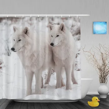 Portrait Of Watchful Arctic Wolfs Bathroom Curtain Protect Nature & Animal Shower Curtains Waterproof Polyester Fabric With Hook
Portrait Of Watchful Arctic Wolfs Bathroom Curtain Protect Nature & Animal Shower Curtains Waterproof Polyester Fabric With Hook