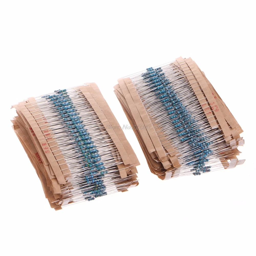2600 Pcs 130 Values 1/4W 0.25W 1% Metal Film Resistors Assorted Pack Kit Resistor
2600 Pcs 130 Values 1/4W 0.25W 1% Metal Film Resistors Assorted Pack Kit Resistor