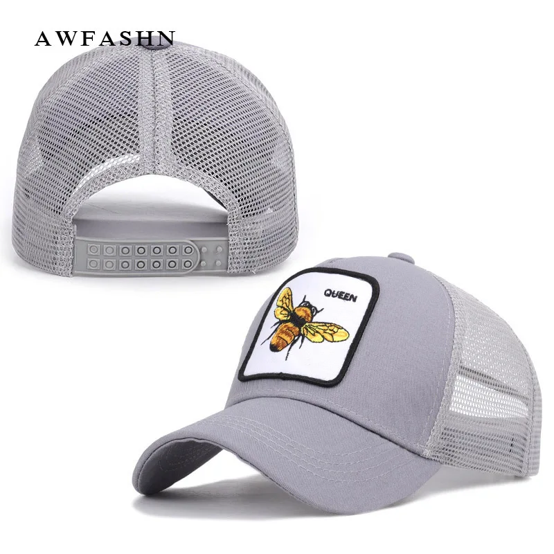 2019 Animal Embroidery Baseball Cap Cartoon Bee Duck Rabbit Shark Pattern Mesh Hat Summer Shades Trucker Adjustable Women Men
2019 Animal Embroidery Baseball Cap Cartoon Bee Duck Rabbit Shark Pattern Mesh Hat Summer Shades Trucker Adjustable Women Men