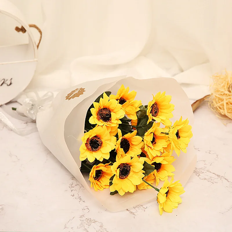 1 bundle Sunflower Silk Artificial Flowers Bouquet 7 Flower Heads Fake Flowers for Home Wedding Decoration Indoor
1 bundle Sunflower Silk Artificial Flowers Bouquet 7 Flower Heads Fake Flowers for Home Wedding Decoration Indoor