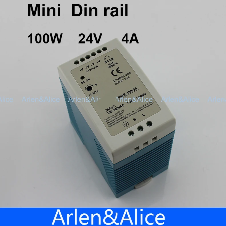 

100W 24V 4A MINI Din Rail Single Output Switching power supply