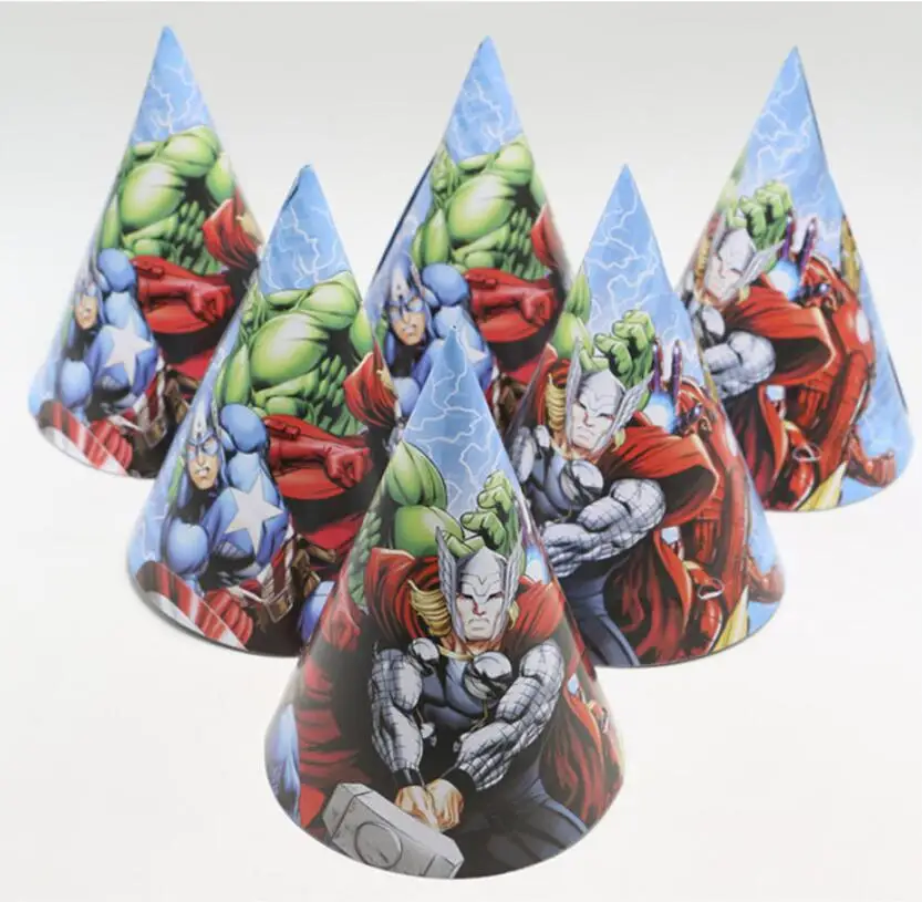 6pcs set The Avengers Theme Cartoon Party Set Tableware hat Birthday baby Shower Party Decoration
6pcs set The Avengers Theme Cartoon Party Set Tableware hat Birthday baby Shower Party Decoration