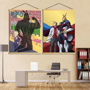 Print Pictures Canvas Home Decoration Teleplay All Might Poster Wooden Scroll Hanging Painting Wall Art for Bedside Background
Print Pictures Canvas Home Decoration Teleplay All Might Poster Wooden Scroll Hanging Painting Wall Art for Bedside Background