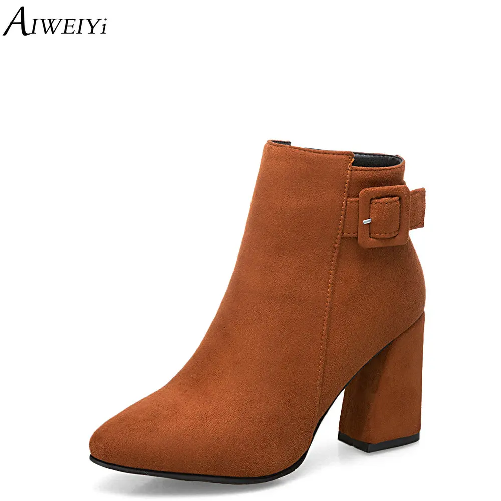 AIWEIYi Pointed Toe High Heels Ankle Boots for Women Flock Short Plush Warm Winter Shoes Zip Platform Pump Shoes Black Heels
AIWEIYi Pointed Toe High Heels Ankle Boots for Women Flock Short Plush Warm Winter Shoes Zip Platform Pump Shoes Black Heels