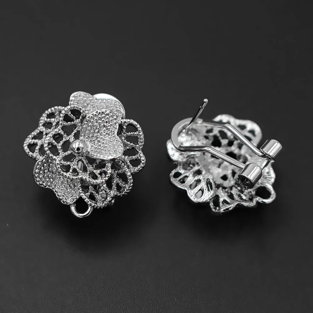 African Earrings Post Loop Connectors Filigree Flower Chile Dubai Women Wedding Ear Clip Clasps Earring Findings DIY Jewelry
African Earrings Post Loop Connectors Filigree Flower Chile Dubai Women Wedding Ear Clip Clasps Earring Findings DIY Jewelry