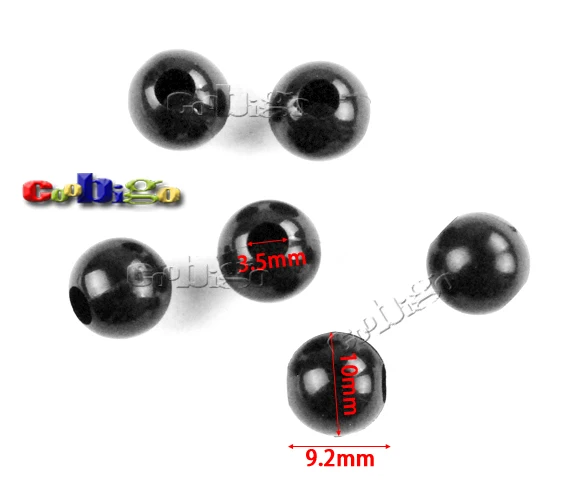 

100pcs 1/8"(3.5mm) Hole Ball Plastic Beads Bell Stopper Cord Ends For Apparel Sportwear Paracord Rope Accessories #FLS192-B