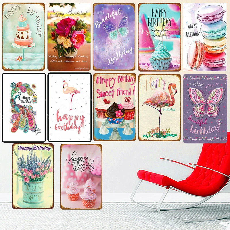 Happy Birthday Retro Metal Signs Cinema Club Decoration Plates Sweet Friend Wall Stickers Art Poster Vintage Home Decor N255
Happy Birthday Retro Metal Signs Cinema Club Decoration Plates Sweet Friend Wall Stickers Art Poster Vintage Home Decor N255