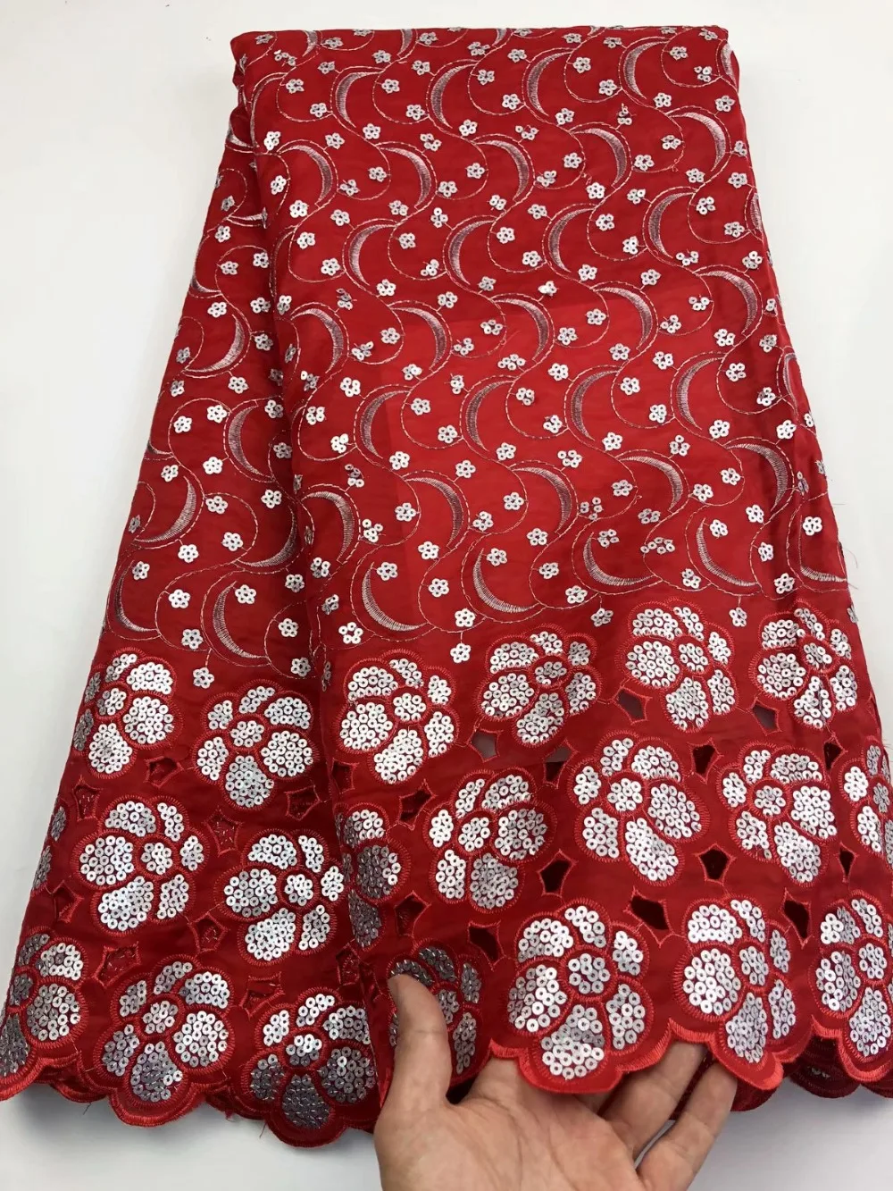 Beautifical African Organza Lace Fabric High Quality Nigerian Sequins Lace Fabric 5Yards For Wedding
Beautifical African Organza Lace Fabric High Quality Nigerian Sequins Lace Fabric 5Yards For Wedding