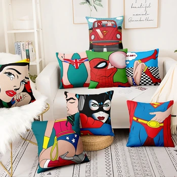 American Pop Super Hero Cushion Decorative Pillow Superman Spiderman Home Pillow Decoration Sofa Throw Pillows Almofada
American Pop Super Hero Cushion Decorative Pillow Superman Spiderman Home Pillow Decoration Sofa Throw Pillows Almofada